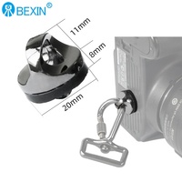 Bexin Oem Aangepaste Hoge Kwaliteit Metalen 1/4 Statief Dslr Slr Camera Schouder Quick Sling Strap Haak Mount Thumb Ring Schroef
