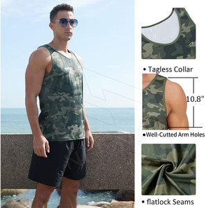 Venta al por mayor de malla transpirable Fitness Tank Top Custom Men Tank Tops Loose Fit Sports Men Tank Top - Product Image 6