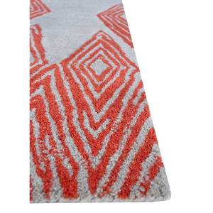 Alfombra de Lana Geométrica Roja Anaranjada Acar Tra-13486, Estilo Aubusson Clásico para el Hogar, Técnica de Tejido Plano, Rectangular, para Pasillo, 10 mm, para Adolescentes - Product Image 4