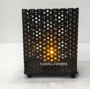 2026 Decorative Candle Holder Detailed Unique Handcrafted Metal <b>Net</b> Candle Holder For Living Room Tabletop Home Accent Decor - Product Image 3
