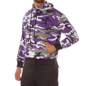 Sudaderas con capucha de camuflaje transpirables de diseño personalizado para hombre, sudaderas cómodas con estampado de algodón 100% bordado para invierno - Product Image 5