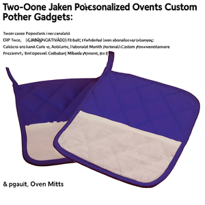 Guanti da Forno Bicolore Personalizzati Jaxen e Poggiapentole Personalizzati - Product Image 3