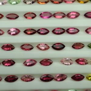 Tourmaline multi naturelle de qualité supérieure 4x8mm forme marquise lot de gros pierres pour la fabrication de bijoux - Product Image 4