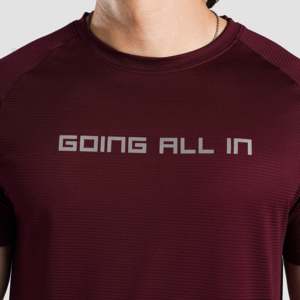 เสื้อยืดออกกำลังกายสีแดงเข้ม All in Active Maroon Tee - Product Image 6
