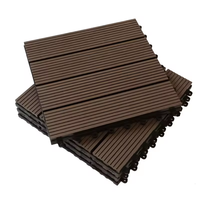 Terrazas Revêtement de terrasse Design moderne Carreaux composites en bois de merbau imbriqués Revêtement de sol de patio extérieur pour terrasses DIY