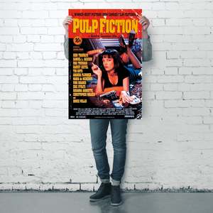 Póster de la Película Pulp Fiction, Impreso con Técnicas Offset y Digitales, Hecho de Vinilo Resistente - Product Image 1