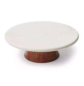 Présentoir à Pizza Décoratif Rond en Marbre Excellent Présentoir à Gâteau en Marbre Personnalisé Décoratif de Mariage - Product Image 1