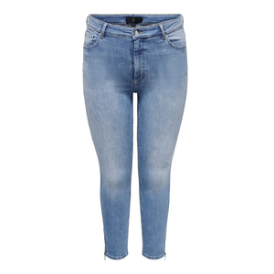 Pantalones vaqueros de verano de talla grande para mujer de alta calidad, diseño de marca personalizable, pantalones pitillo ajustados, cintura alta, algodón transpirable ligero - Product Image 2