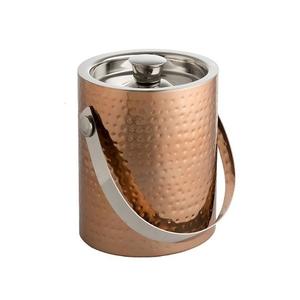 Copper <b>Water</b> Bottle And Ice Basket With Stand Finest Quality Ice Storage Bucket <b>For</b> Hotel Restaurant Use - Product Image 3