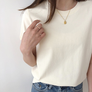 Camisetas lisas de diseño personalizado con logotipo OEM de cuello redondo para mujer de calidad superior, camiseta de manga corta Lisa informal OEM para hombre - Product Image 6