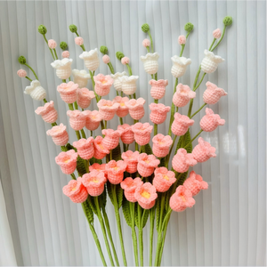 Ramo de Orquídeas Tejidas a Mano con Flores Tejidas, Precio al por Mayor, Navidad, Graduación, Halloween, Asa Tejida Elegante - Product Image 1