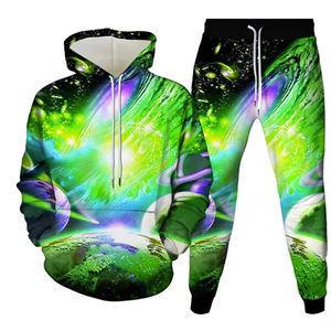 Conjunto de chándal para hombre, sudaderas con capucha informales con estampado 3D de estrellas, pantalones, conjuntos de 2 piezas, jersey de gran tamaño, ropa de calle de moda para hombre, personalización - Product Image 6
