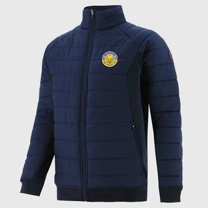 Veste bouffante à col montant pour hommes avec motif personnalisé hiver automne fermeture éclair avec toile unie produit fini - Product Image 1