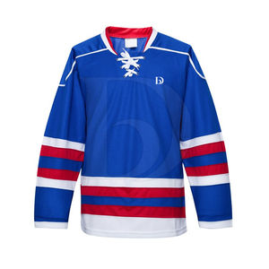 Camiseta de Hockey sobre Hielo de Manga Larga 100% Poliéster para Hombre, Servicio OEM, Personalización de Logotipo/Colores, Nombre del Equipo, Calidad Premium - Product Image 4