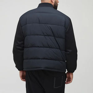 Wholesale Custom Unisex <b>Mandarin</b> <b>Collar</b> Hood Casual Zipper Front Canvas Long Puffer <b>Jacket</b> for Winter - Product Image 4