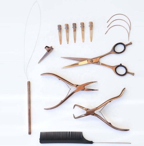 Ensemble d'outils professionnels pour extensions de cheveux en acier inoxydable multifonctionnel de haute qualité, ensemble de pinces de qualité supérieure pour usage commercial - Product Image 5