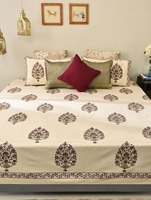 Parure de draps King Size 100% Polyester, motif floral Sanganeri indien, luxe classique, personnalisable, respirante, 400TC, Pakistan