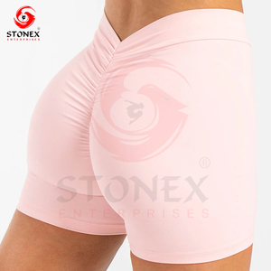 Shorts de sport de haute qualité pour femmes vêtements de sport en gros avec logo taille haute coupe ample Shorts de sport pour les femmes - Product Image 5