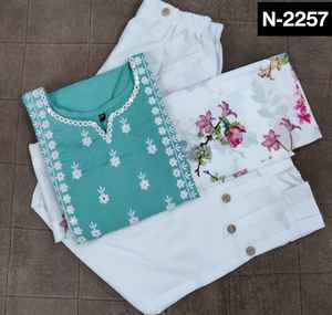 ชุดเดรสผ้าฝ้ายพิมพ์ลายดิจิทัลพิมพ์ลาย dupatta PLUS สำหรับสตรีชุดสวมใส่สไตล์พื้นเมือง - Product Image 4