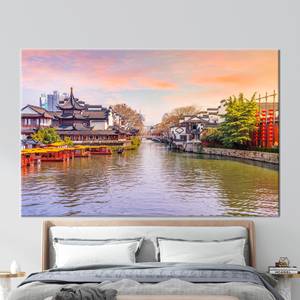 ภาพพิมพ์บนผ้าใบทิวทัศน์เมืองอันงดงาม: งานศิลปะตกแต่งผนังเมืองสมัยใหม่,1P:ห่อหุ้มอย่างดี - Product Image 1