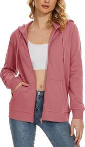 เสื้อมีฮู้ดมีซิปสำหรับผู้หญิงเสื้อผ้าลำลองมีสไตล์2025โลโก้ตามสั่งขายส่งสำหรับแบรนด์บูติกสั่งซื้อจำนวนมาก - Product Image 2