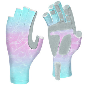 Gants de pêche sans doigts Gants de pêche légers Protection UV Gants de soleil Hommes Femmes Gants de pêche Vente en gros - Product Image 2