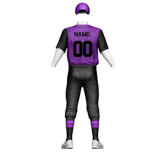 Maillot de baseball à manches courtes, logo personnalisable, broderie, vêtements de sport en polyester uni, uniformes d'impression par sublimation, Offre Spéciale - Product Image 2