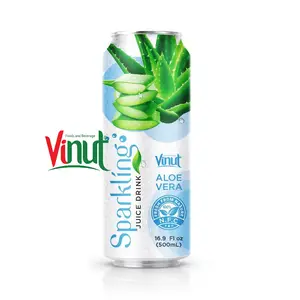 New Product 500ml VINUT Sparkling Aloe Vera Juice Drink at Vinut's Band beverage private label OEM ODM HALAL BRC