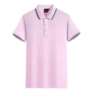 Polo de golf de poliéster transpirable ajustado con logotipo personalizado al por mayor para hombre diseño de patrón sólido - Product Image 5