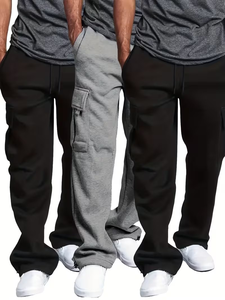 Pantalon de sport décontracté pour homme, vente chaude 2026, pantalon uni, léger, jogging de rue, taille élastique, exporté du Bangladesh - Product Image 2