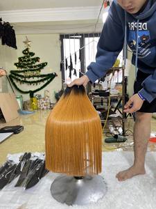 วิกผมคนแท้สีออมเบรสีส้ม - Product Image 5