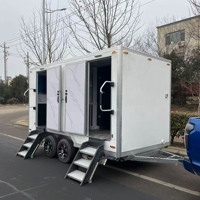 Remorque WC mobile certifiée CE à 2 cabines, toilettes portables avec code VIN pour festivals de musique et événements en plein air