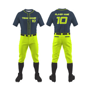 Top Selling High Quality Sportswear <b>Baseball</b> Uniform <b>Sets</b> Breathable Quick Dry Lightweight 100% Polyester V-neck Customizable - Product Image 1