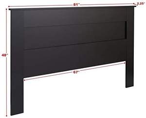 TRIHO THF-1027 Classic Standard Mid-Centurery Solid Wood King Flat Panel Headboard - Product Image 1