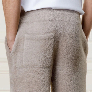 Shorts pour hommes en tissu doux de haute qualité, tendance, décontracté, mélange de mohair de qualité supérieure, confortable, léger, en tissu de laine, style streetwear - Product Image 6