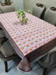 Home Decor Dining Table Cover Wedding Cotton Hand Block Printed Manufacture Floral Cover for Restaurant - Product Image 2