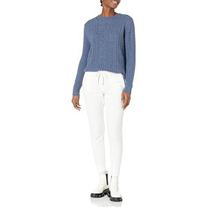 Pull à manches longues col rond décontracté en tricot pour femmes, pull en tricot ample pour femmes - Product Image 4