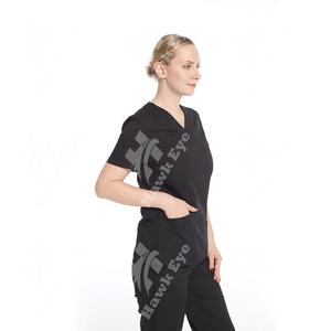 Uniformes de enfermera tejidos de poliéster OEM, conjuntos de fregado personalizados para Hospital, uniformes médicos - Product Image 2