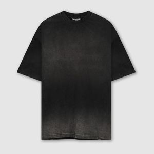 Wholesale Men'S <b>Tshirt</b> Acid Washed Rib Neck <b>Tshirts</b> Drop Shoulder Oversized Streetwear Distressed T-Shirts for Men - Product Image 5