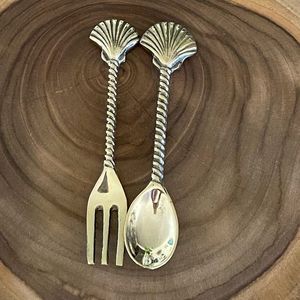 <b>Set</b> of 2 brass <b>cutlery</b> <b>set</b> with handcrafted handles used for hotelware and home dining deocor flatware <b>set</b> - Product Image 5