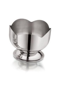 Cuenco de helado de acero inoxidable moderno, Plata pulida para decoración de fiesta, elegante y elegante - Product Image 3