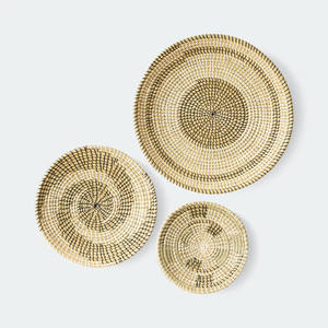 Boho <b>Wall</b> hang Basket Set of 3 <b>Wall</b> <b>Art</b> Custom Sizes and logo <b>Natural</b> Seagass <b>Wall</b>-mounted Basket Sets - Product Image 2