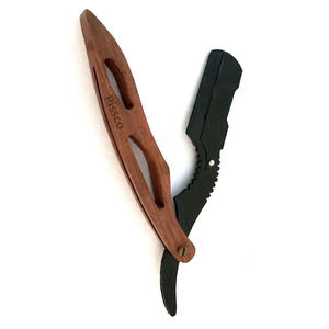 Navaja de Afeitar Plegable para Barba, Cejas y Cabello, Herramienta de Barbería, Maquinilla de Afeitar Recta de Acero Inoxidable para Hombre - Product Image 2