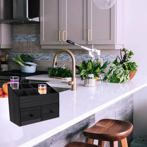 JGWOOD DESIGNS Myrva, Organizador de Especias Grande de Madera, Rectangular, para Cocina, Estilo Minimalista - Product Image 3