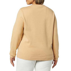 Sweat-shirts pour femmes grande taille de haute qualité 100% coton, design streetwear personnalisé, logo sur le devant, col rond décontracté, OEM - Product Image 2