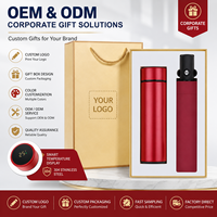 Ensemble cadeau tasse et parapluie avec affichage de la température intelligent OEM ODM, logo personnalisé, coffret cadeau d'entreprise, cadeau promotionnel