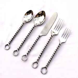 Elegant Metal Stainless Steel 304 Matte <b>Gold</b> Silverware 9 Pieces <b>Cutlery</b> <b>Set</b> With Box Custom Packing for Wedding Restaurant Gift - Product Image 5