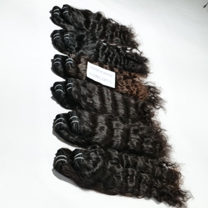 100% Virgen cutícula alineada templo máquina pura trama doble mechones ondulado recto vietnamita cabello humano suelto onda profunda - Product Image 4