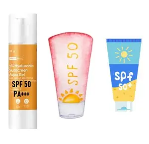 Mineral SPF güneş kremi sıvı SPF 50 PA + + + cilt koruma ve nemlendirici krem losyon sprey sıvılar için güneş koruyucu yüz sis