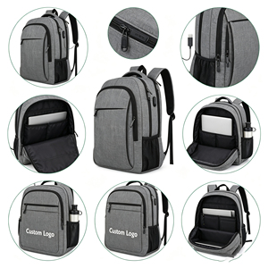 Sac à dos pour ordinateur portable avec logo personnalisé, sac à dos de voyage d'affaires antivol avec port de charge USB pour hommes et femmes - Product Image 4